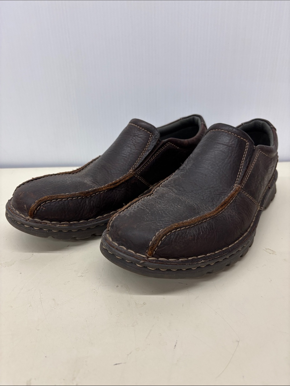 Clarks Men's Dark Brown Leather Slip-On Loafers